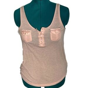 American Eagle Outfitters 2 pocket blush tank top with button up detail size M